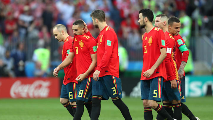 Andres Iniesta, Koke, Gerard Pique, Sergio Busquets, Sergio Ramos